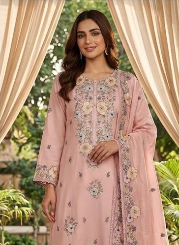 Hoor Tex 995 A To D Rayon Satin Embroidery Salwar Kameez